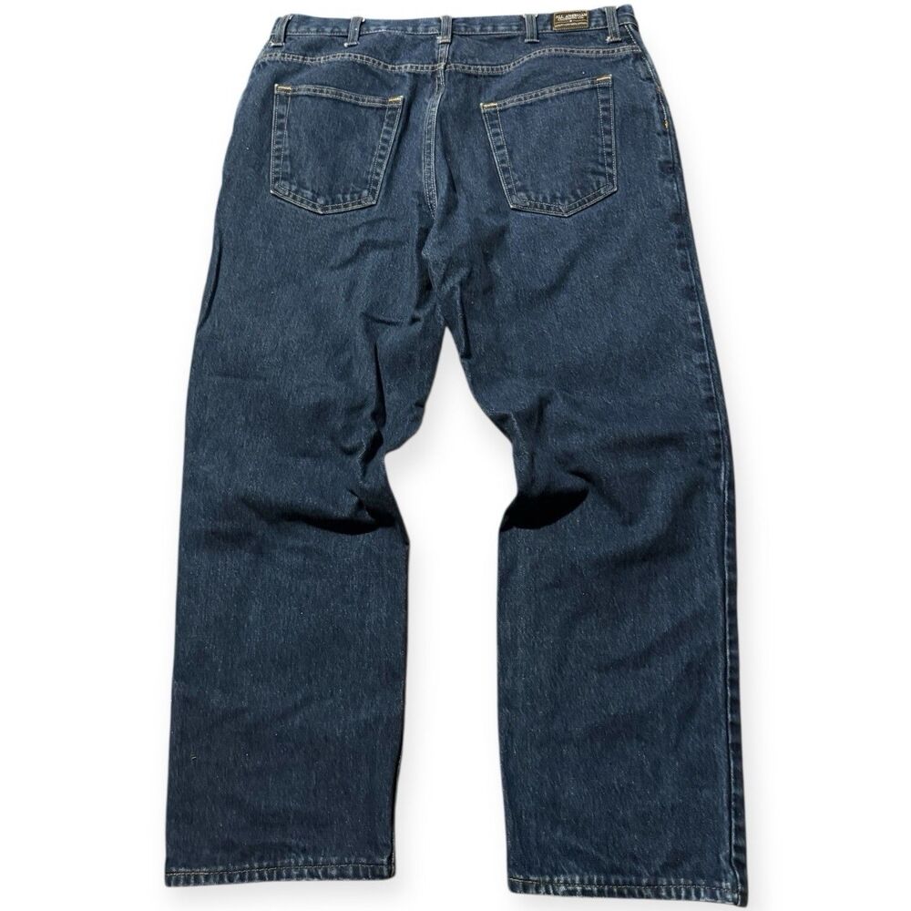 All American Clothing Co Men’s Carpenter Jeans 37x30 Dark Wash Denim Made In USA